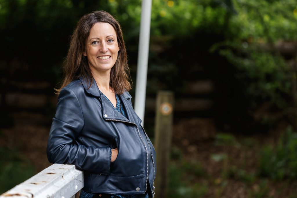 Picture of Sophie Seddon on the bridge in Magdale, Honley, Holmfirth, West Yorkshire.