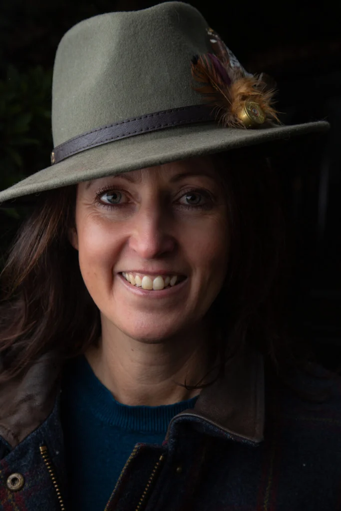 Sophie Seddon outdoors in a felt hat