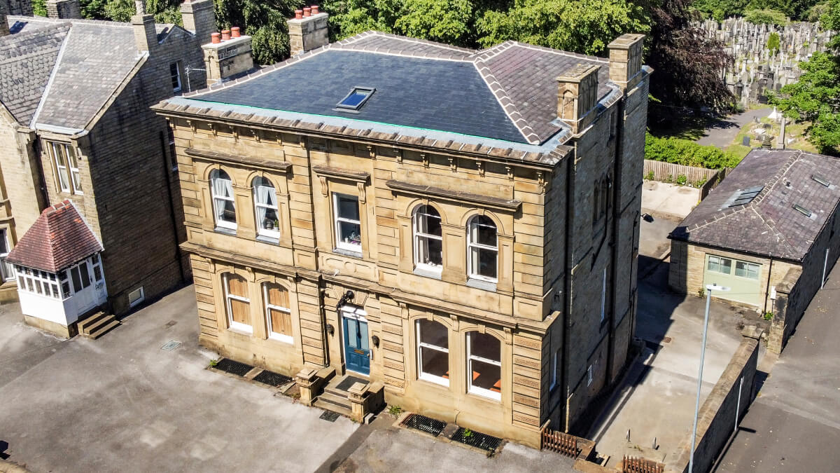 Image of the exterior of the Highfields building